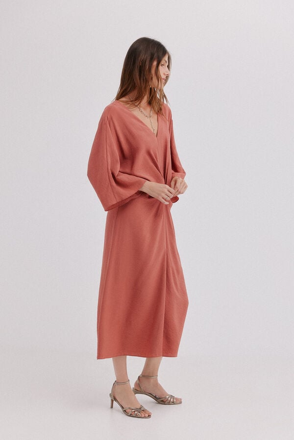 Hoss Intropia Arale. Vestido midi Coral
