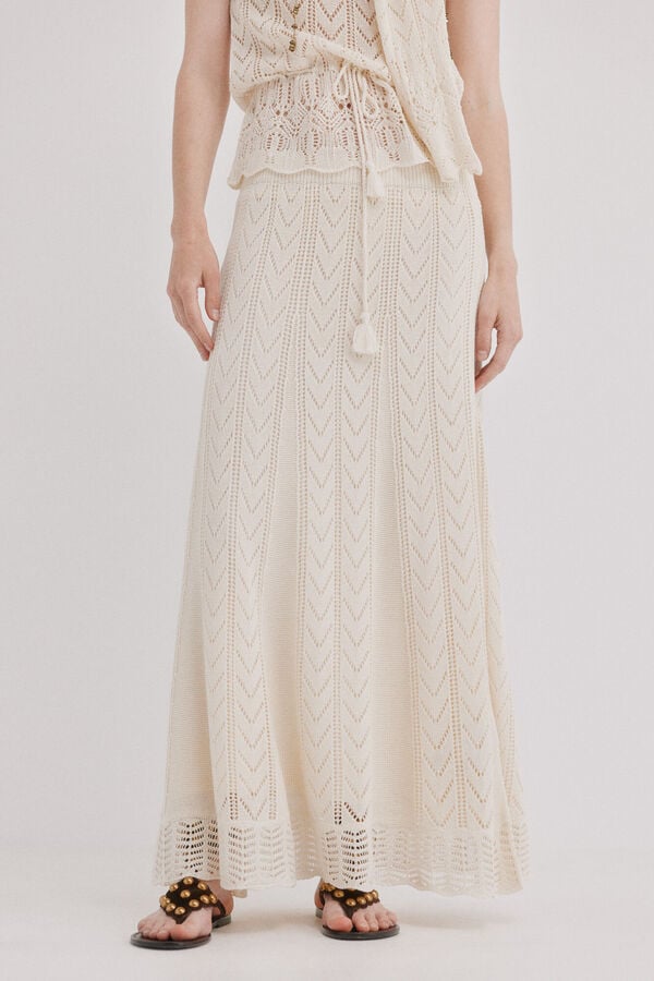 Hoss Intropia Rielle. Saia de malha Branco
