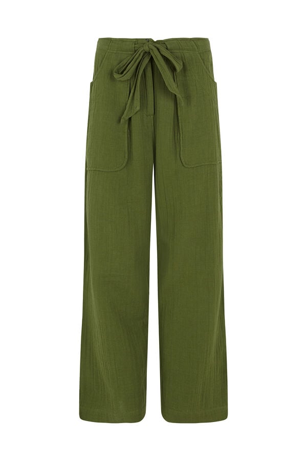 Hoss Intropia Pia. Pantal&oacute;n estilo cargo Kaki