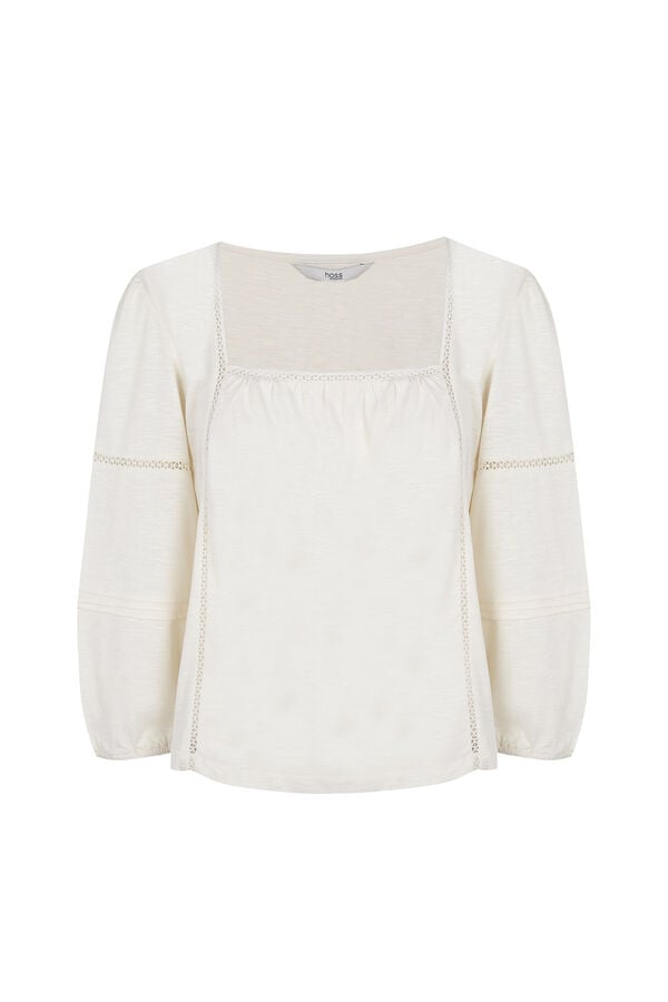 Hoss Intropia Miranda. Blusa rom&aacute;ntica Beige