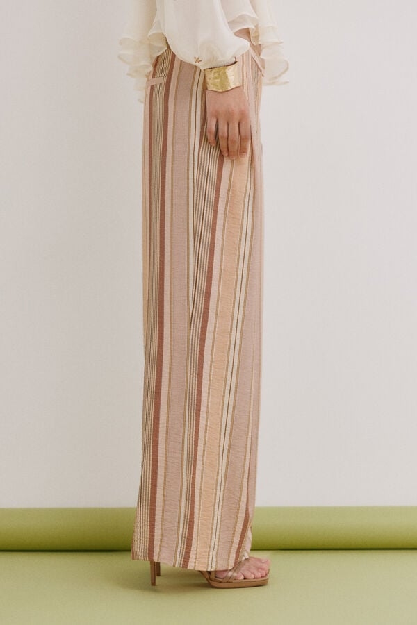 Hoss Intropia Palmina. Pantal&oacute;n de rayas Rosa