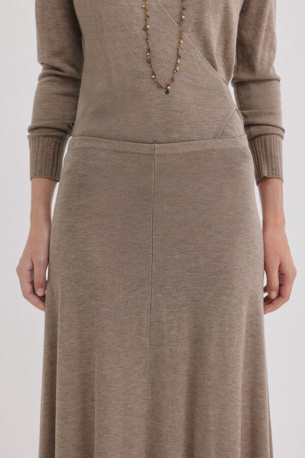 Hoss Intropia Rianna. Saia de malha Beige