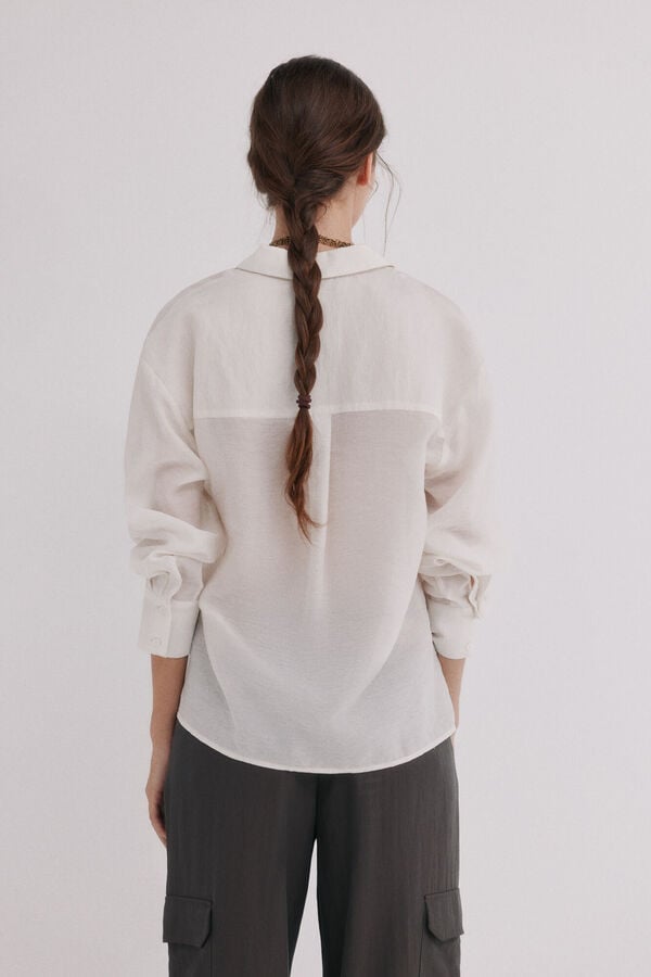 Hoss Intropia Cala. Camisa com folhos Branco
