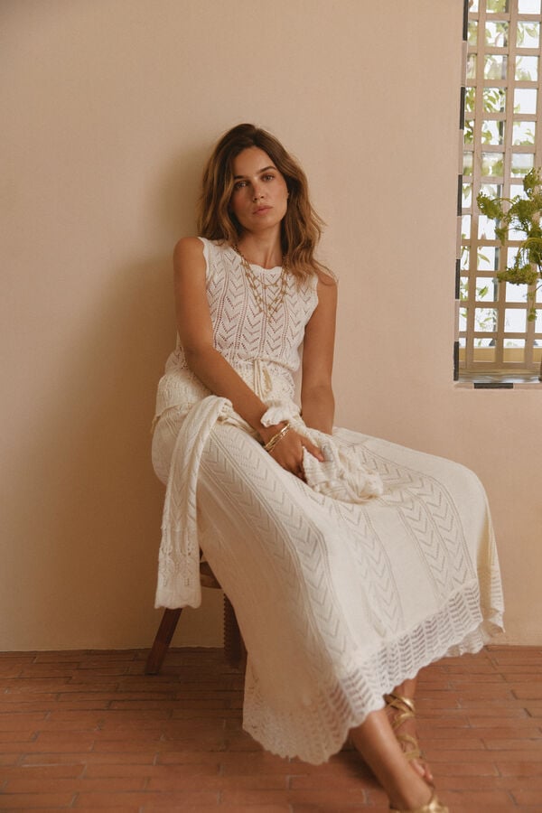 Hoss Intropia Rielle. Saia de malha Branco