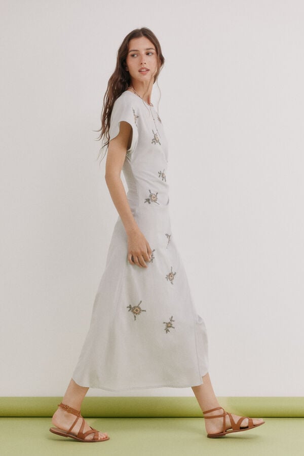 Hoss Intropia Aveline. Vestido abalorios Azul