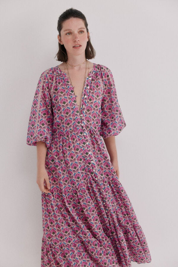 Hoss Intropia Allegra. Vestido floral Multicolorido