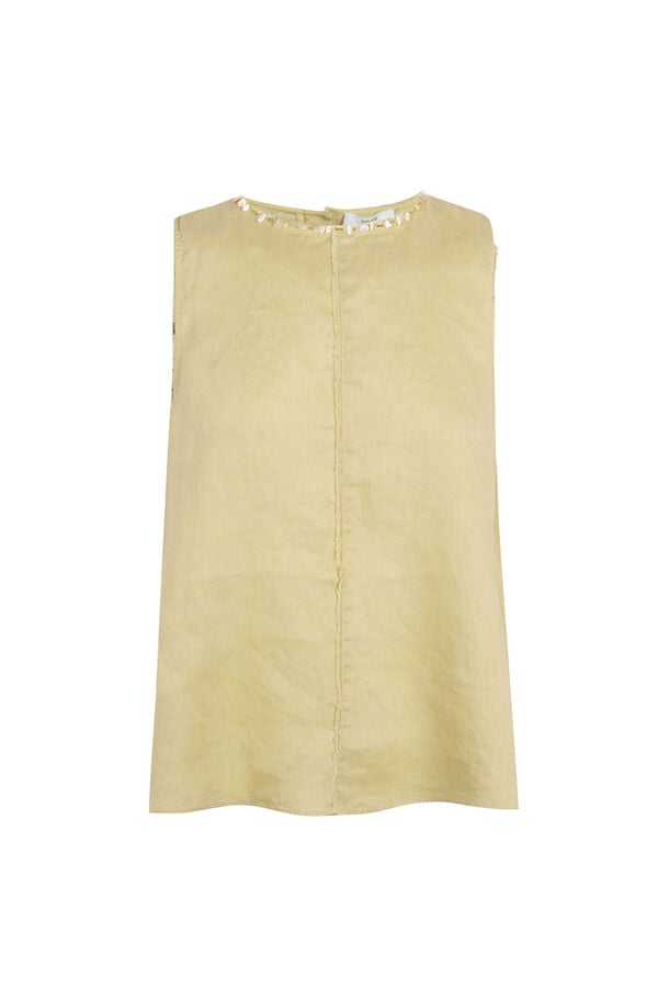 Hoss Intropia Celene. Top missangas Amarelo