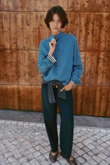 Hoss Intropia Coria. Camisa de ganga Azul