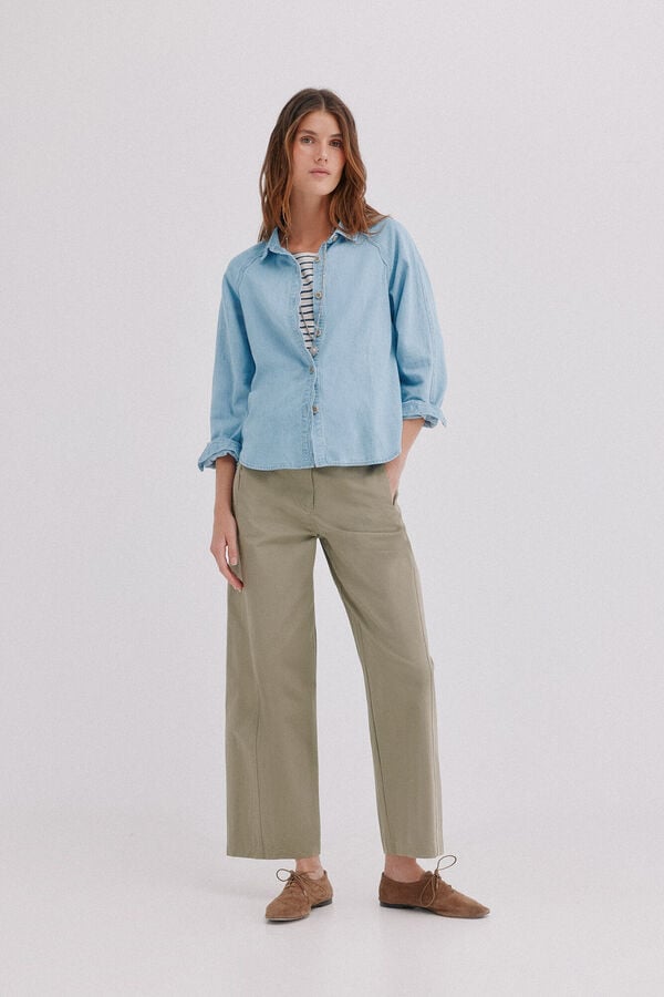 Hoss Intropia Cora. Camisa de ganga Azul