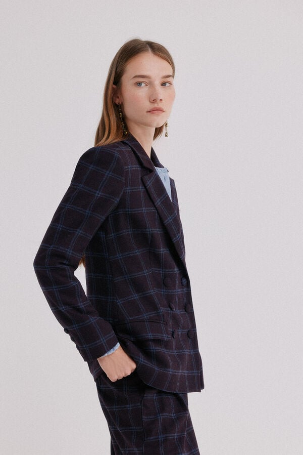 Hoss Intropia Emerald. Blazer aos quadrados Azul