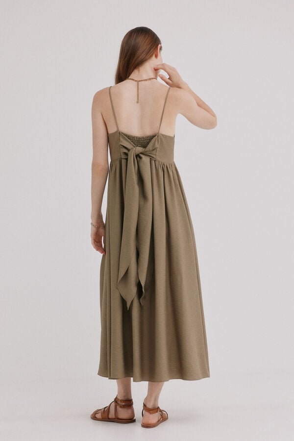 Hoss Intropia Asunci&oacute;n. Vestido com la&ccedil;ada Verde