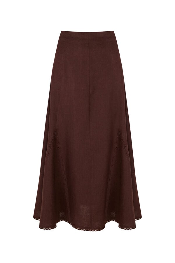 Hoss Intropia Raina. Falda midi Marron