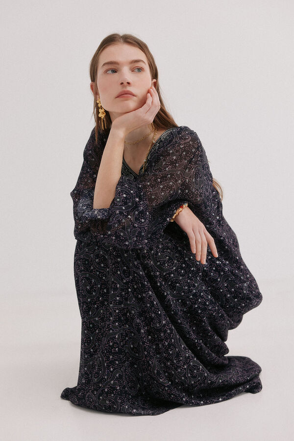 Hoss Intropia Aitana. Vestido con bordado Negro