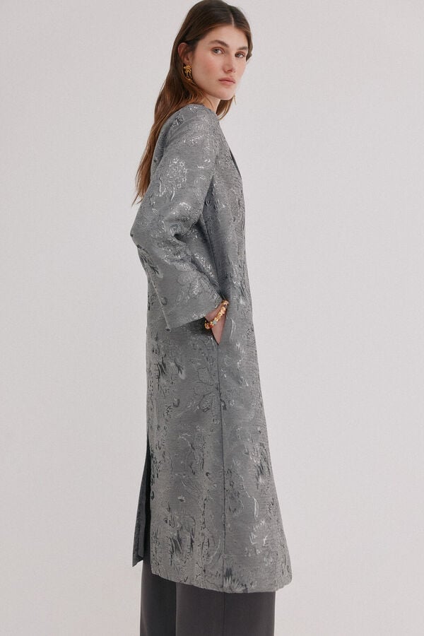 Hoss Intropia Eva. Quimono jacquard Cinzento