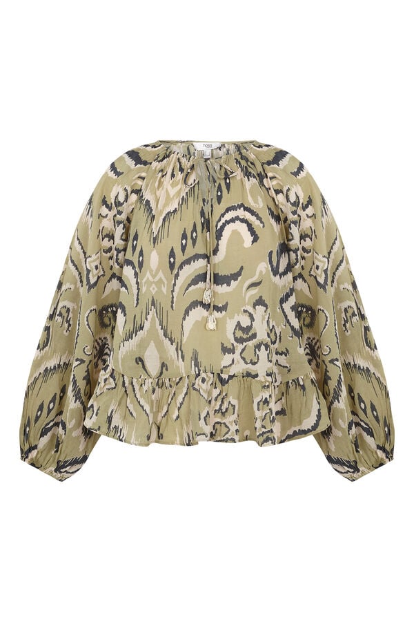 Hoss Intropia Camisa. Blusa estampada Verde