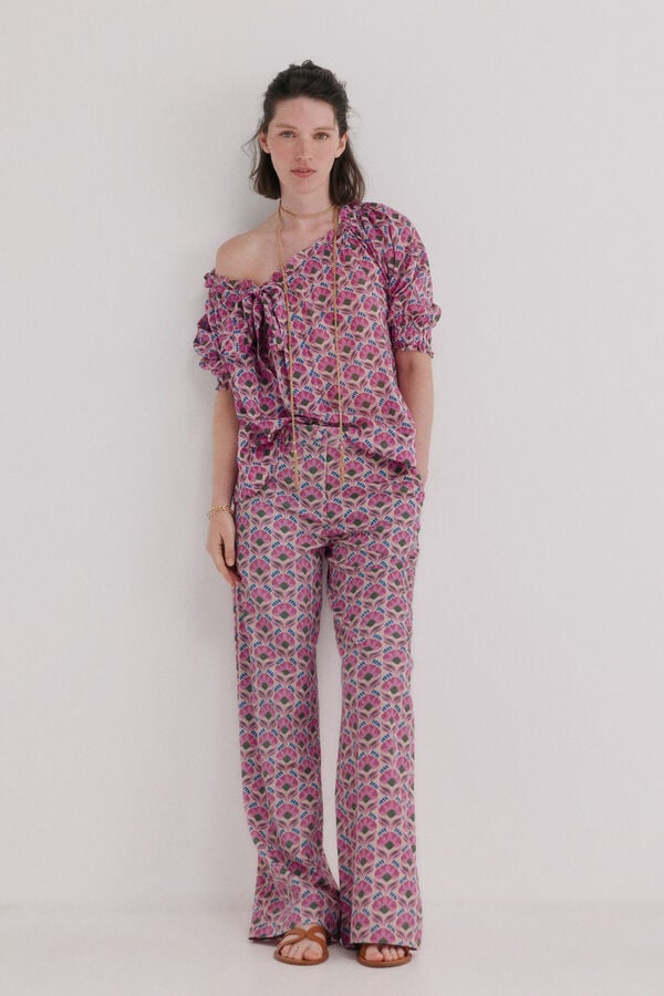 Hoss Intropia Camille. Blusa floral Azul