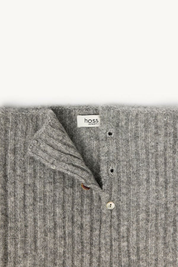Hoss Intropia Liliana. Cuello de punto con botones Gris