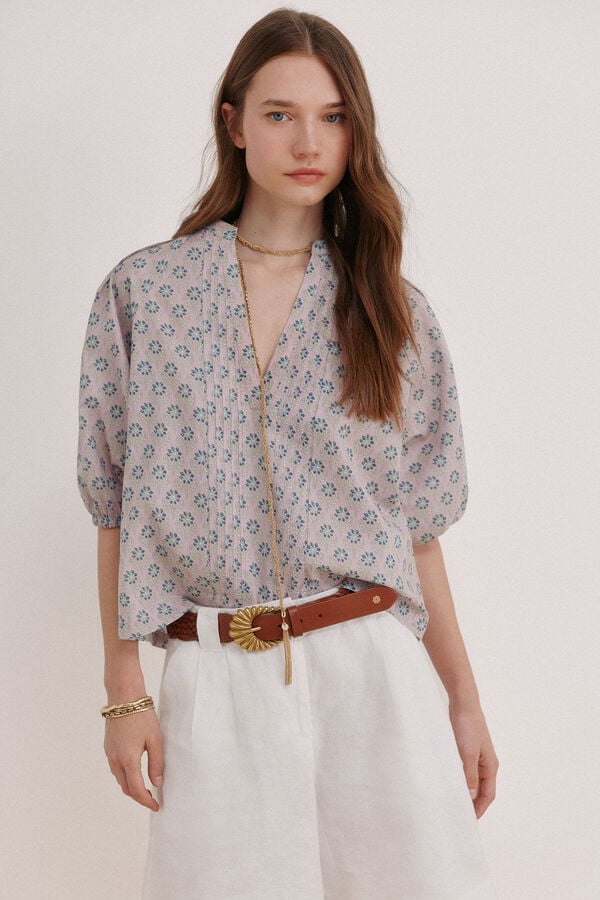Hoss Intropia Constanza. Blusa estampada Roxo