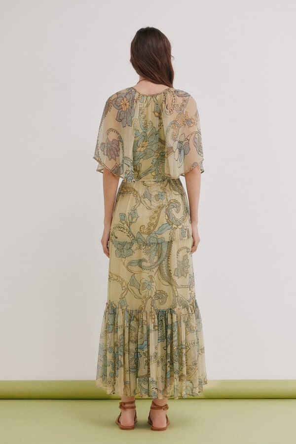 Hoss Intropia Azalea. Vestido floral Kaki