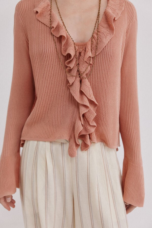 Hoss Intropia India. Chaqueta de punto Rosa