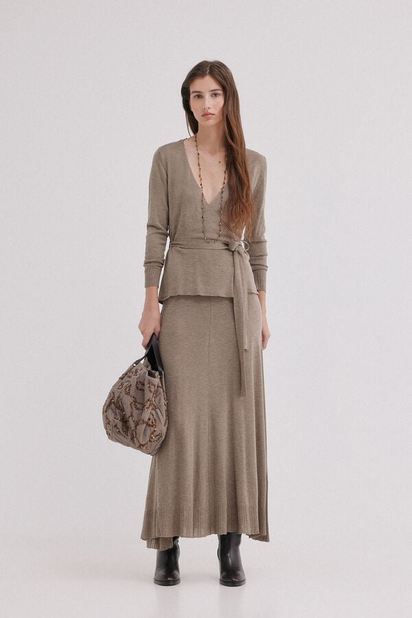 Hoss Intropia Rianna. Saia de malha Beige