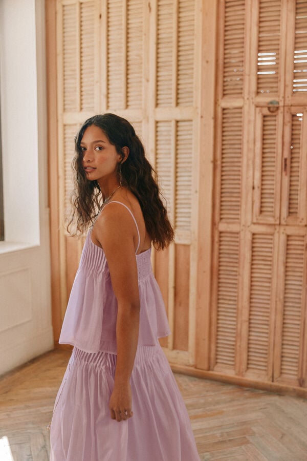 Hoss Intropia Top de al&ccedil;as com pregas coral Roxo