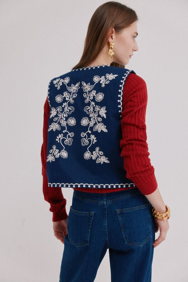 Hoss Intropia Edurne. Chaleco denim Azul marino