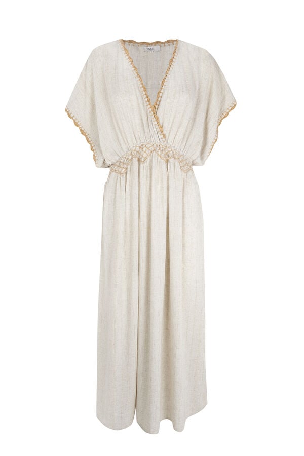 Hoss Intropia Alexia. Vestido bordado Beige