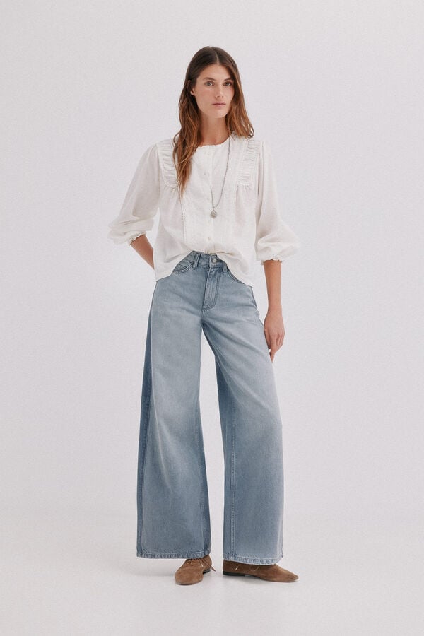 Hoss Intropia Caelia. Blusa flu&iacute;da Marfil