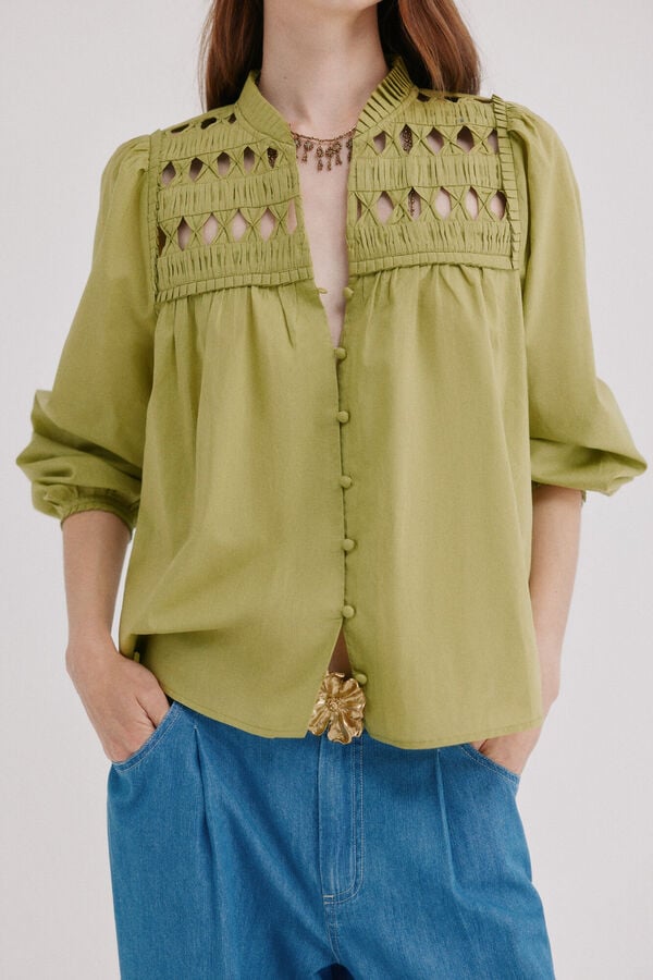 Hoss Intropia Cecile. Blusa manga comprida Verde
