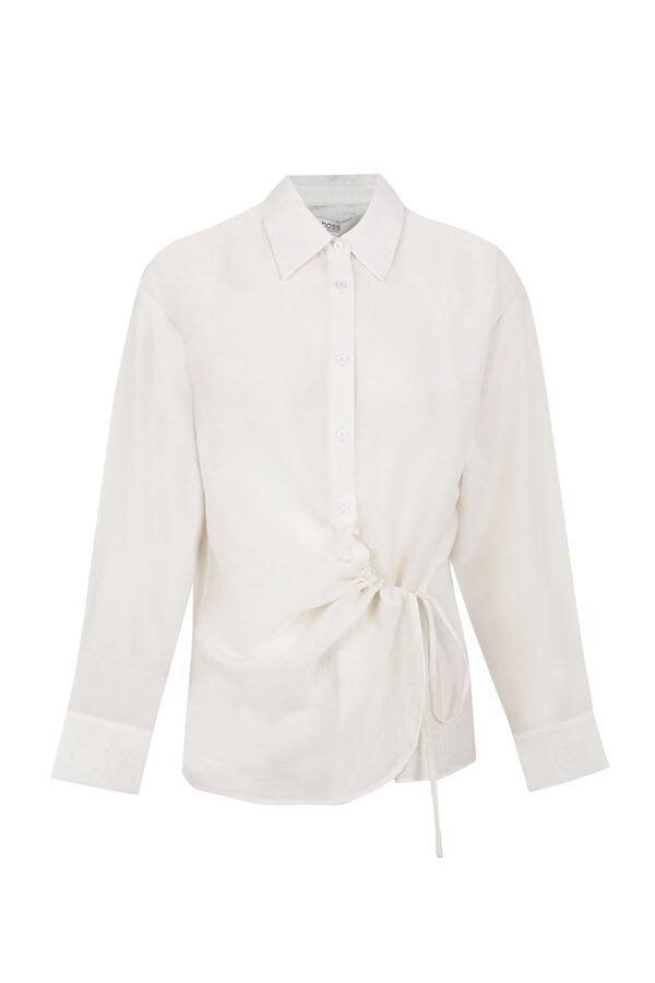 Hoss Intropia Cala. Camisa com folhos Branco