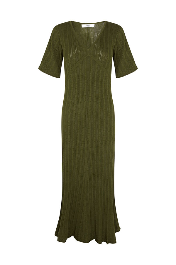 Hoss Intropia Anne. Vestido punto calado Kaki