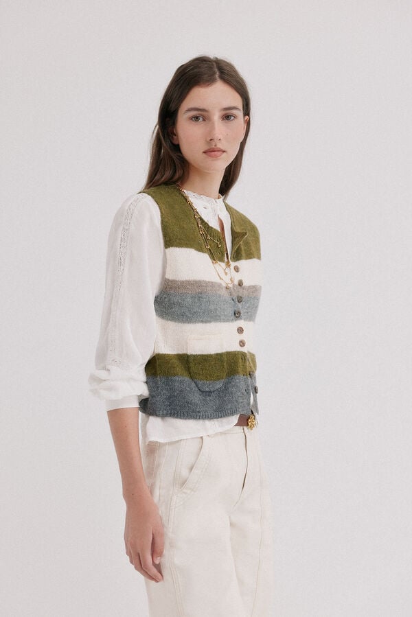 Hoss Intropia Isobel. Colete de riscas Multicolorido