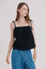 Hoss Intropia Monica. Top fluido Preto