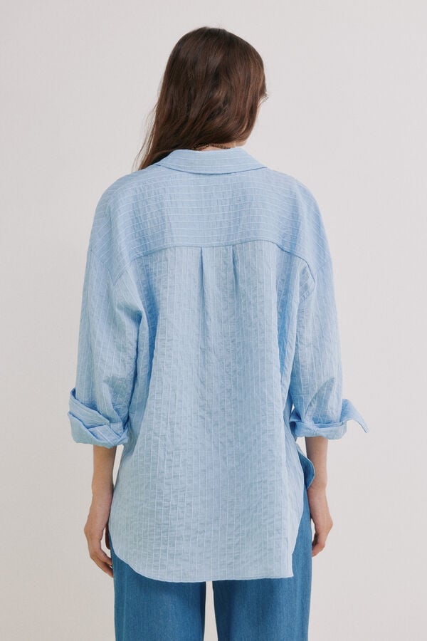 Hoss Intropia Cordelia. Camisa de riscas Azul