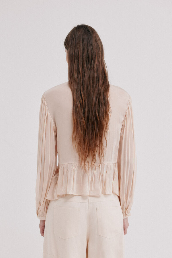 Hoss Intropia Ciane. Blusa rom&acirc;ntica Ecru