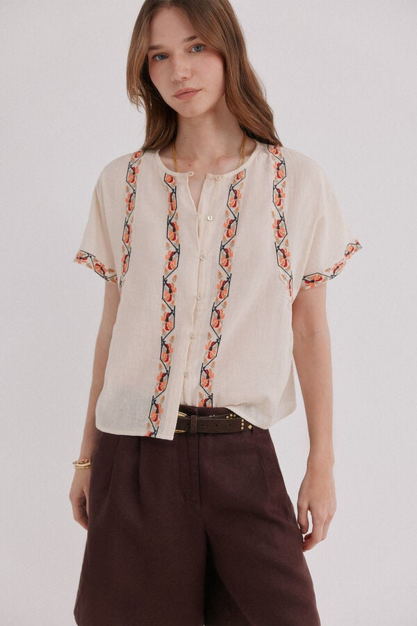 Hoss Intropia Cloe. Blusa fluida Ecru