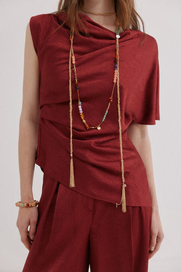 Hoss Intropia Carolyn. Blusa fluida acetinada Granada