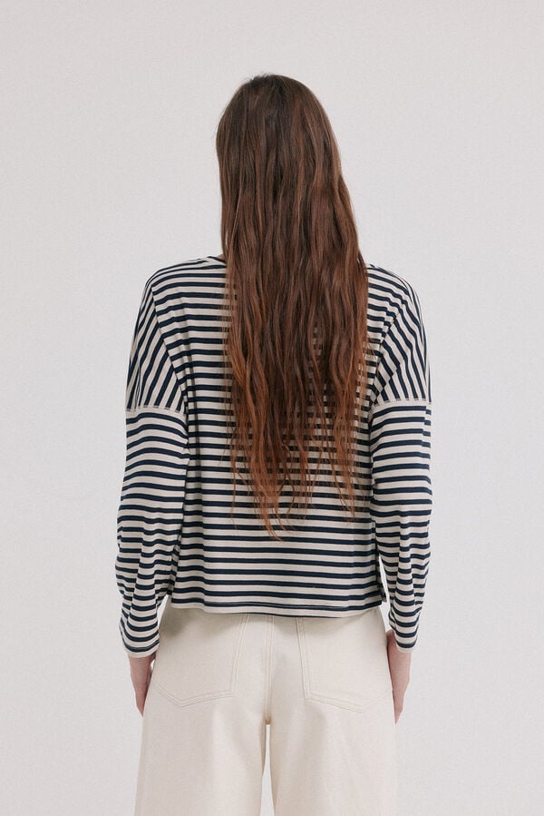 Hoss Intropia Malena. T-shirt riscas Azul