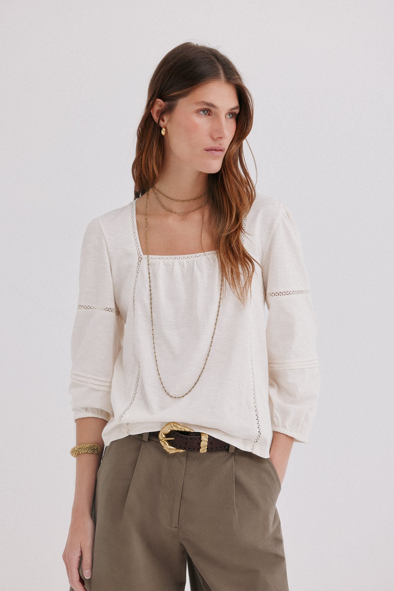 Hoss Intropia Miranda. Blusa rom&aacute;ntica