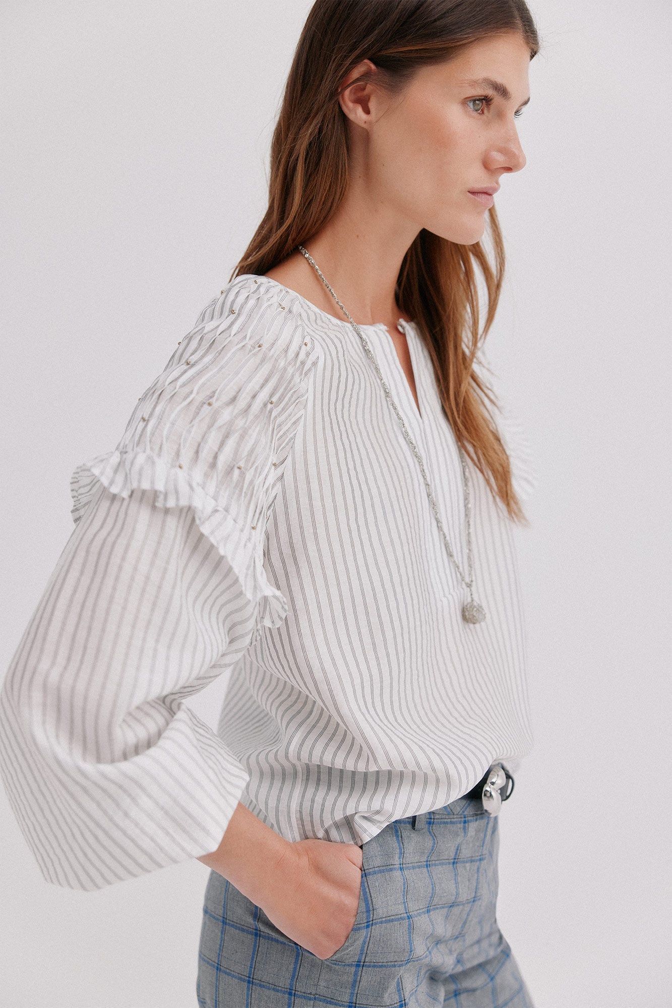 Hoss Intropia Cedra. Blusa de riscas