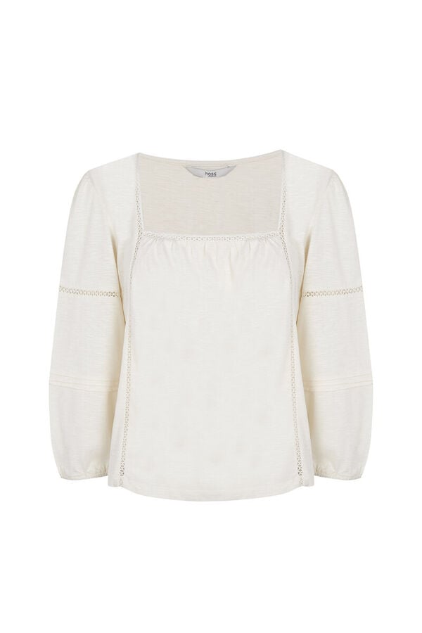 Hoss Intropia Miranda. Blusa rom&acirc;ntica Beige