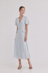 Hoss Intropia Alesha. Vestido jacquard Azul