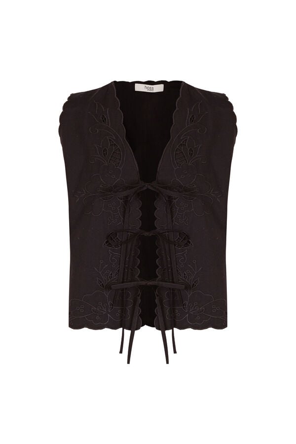 Hoss Intropia Cecilia. Blusa com la&ccedil;ada Preto