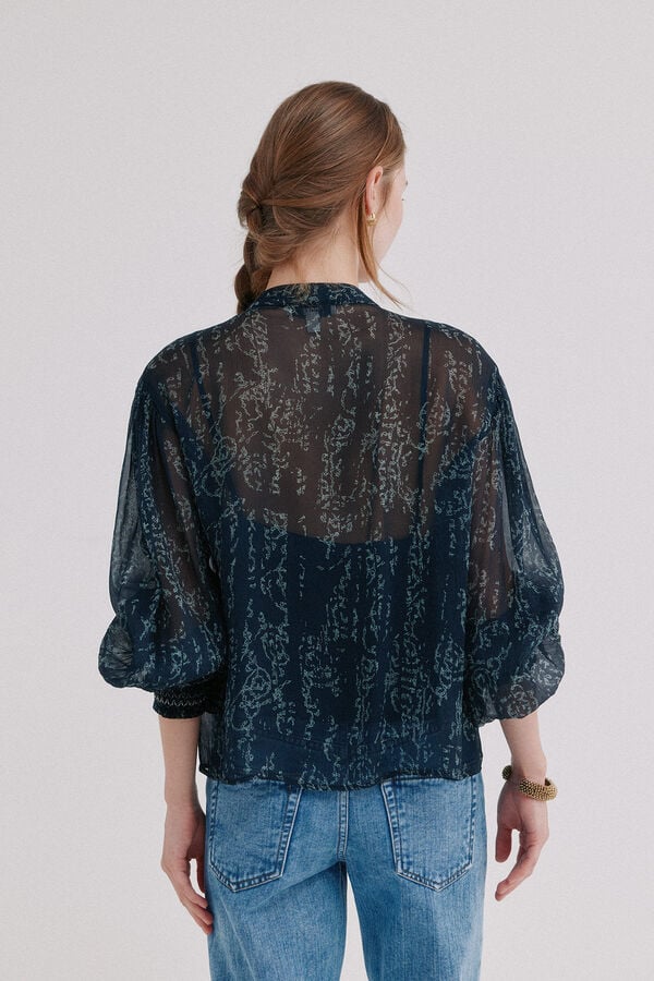 Hoss Intropia Clarise. Blusa estampada Azul