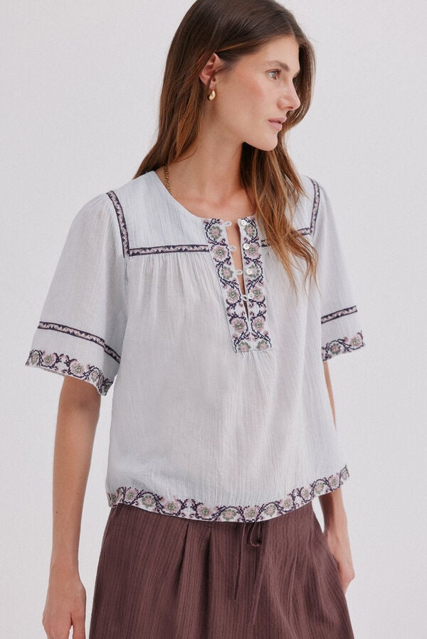 Hoss Intropia Cecile. Blusa fluida Azul