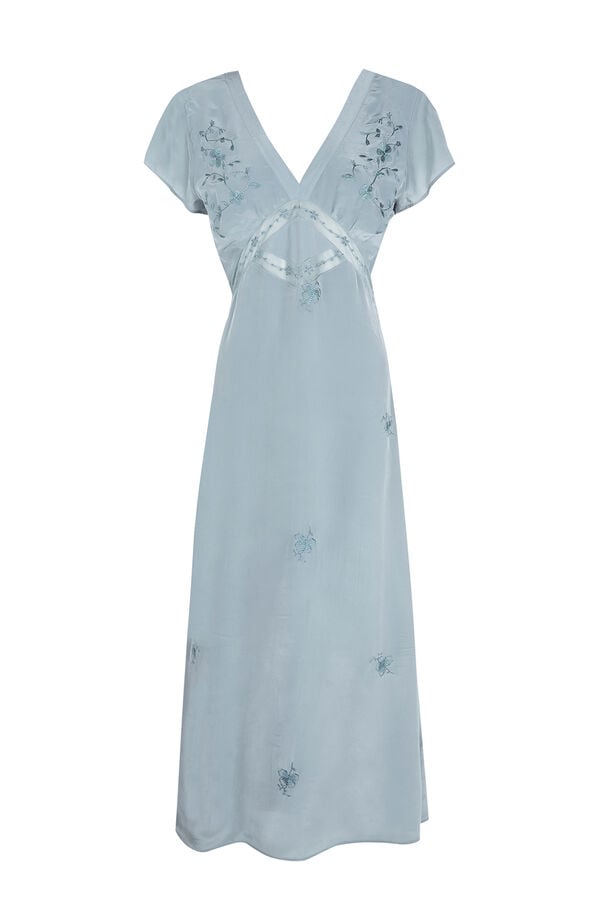 Hoss Intropia Ainhoa. Vestido bordado Azul