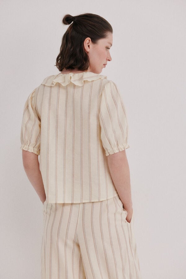Hoss Intropia Camille. Blusa bordada Ecru