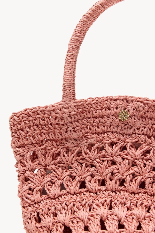 Hoss Intropia Nunile. Mini bolso fibras naturales Rosa