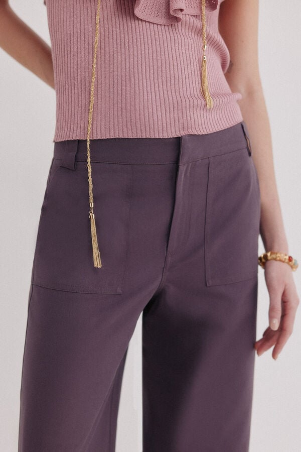 Hoss Intropia Palmira. Cal&ccedil;a de corte reto Roxo